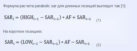 Расчет и описание специфического индикатора Parabolic SAR